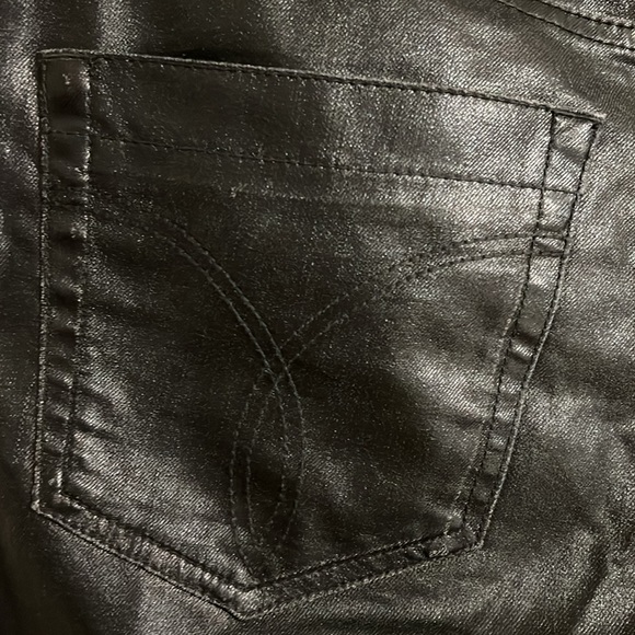 Versace Leather Effect Waxed Denim - Picture 4 of 6